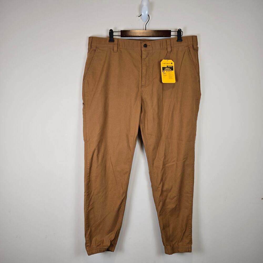 Carhartt Rugged Flex Canvas Jogger Pant Size 40 Regular Brown BN6889-M 106889